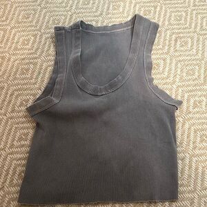 Brandy Melville grey ribbed tank